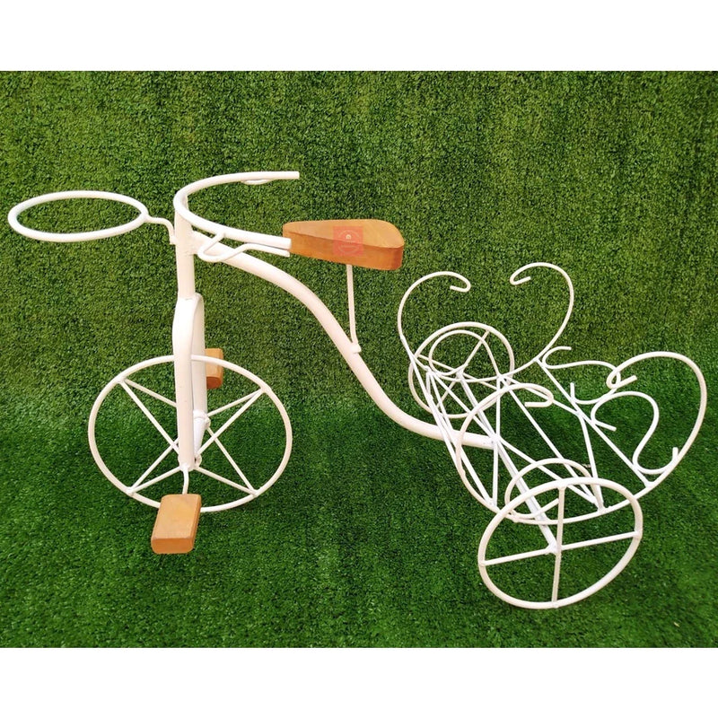 Bicicleta Decorativa de Ferro Rústica Branca