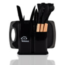 Kit Utensílios Cozinha Diversos Silicone Facas Colheres Espátulas Tábua De Cortar 19 peças Coloridas