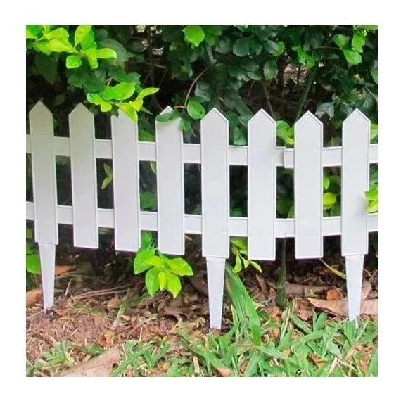 Kit com 24 Cercas Plásticas Decorativas para Jardim Inglês
