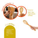 Kit de Utensílios de Bambu 4pcs - Mozcada